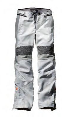 selkäsuojalle, vetoketju 3M -heijastinpinnat takissa ja housuissa Takki sisältää kaksi kantohihnaa, joiden avulla sitä voi kantaa ajon jälkeen kuin reppua Housujen vyötärön kireys portaattomasti