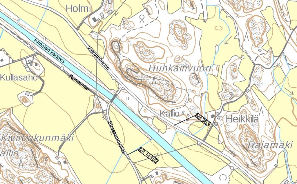 Maantien 14550 parantaminen Kimolan kanavan kohdalla, Kouvola 1(22) 1 SUUNNITTELUN LÄHTÖKOHDAT JA PERUSTEET 1.