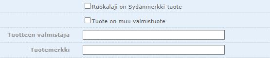 Ilmoita aterianosat Sydänmerkki-ateria välilehti, lisää aterianosa Ilmoita tässä kriteerit täyttävät aterianosat, pääruoat ja lisäkkeet Ruokajuomia tai kasvistarjontaa ei