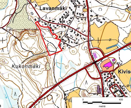 1 PERUS- JA TUNNISTETIEDOT 1.1 Kaava-alueen sijainti Alue sijaitsee Järvelän taajamassa ns. Lavanmäen asuntoalueen vieressä. Alue on pääosin kunnan omistuksessa.