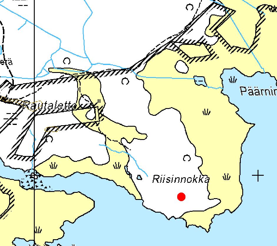 4. HAILUOTO, RIISINNOKKA 1 Ote maastokartasta 2442 11 x= 7206 904, y=3395 660,