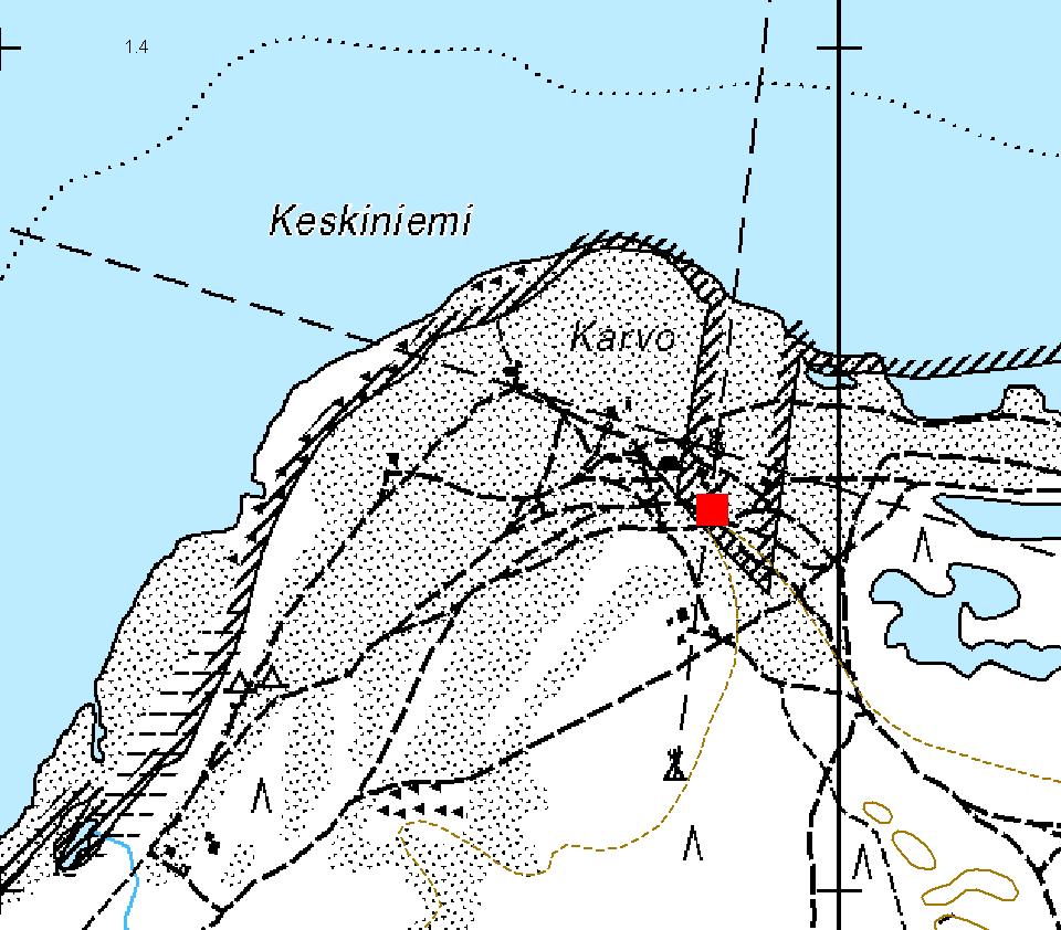 6. SIPOLAN KESÄMÖKKI Ote maastokartasta 2531 10 x=7222 453, y=3389 850,