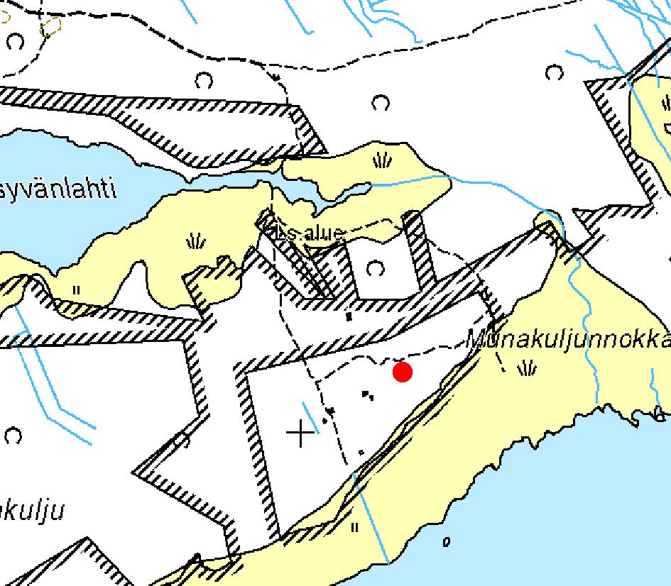 12. HAILUOTO, MUNAKULJUNNOKKA 1 Ote maastokartasta 2442 11 Mittakaava 1:10 000