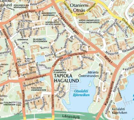 Perinteikäs, moderni ja kehittyvä Tapiola Tapiola on vehreä ja kehittyvä puutarhakaupunginosa Espoossa.