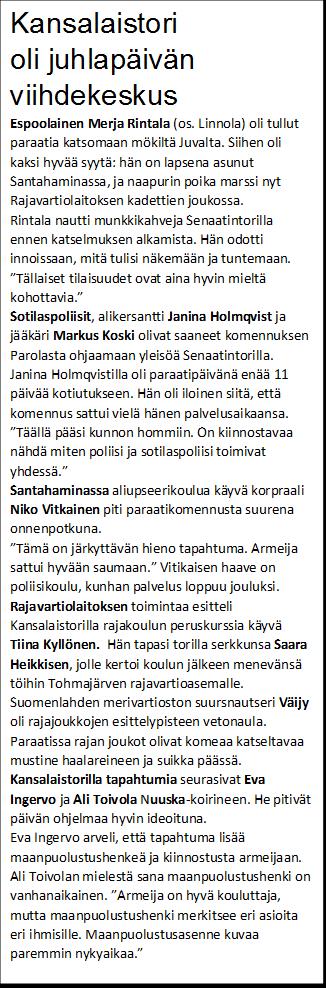 Santahaminasta, mutta kaikki 3600