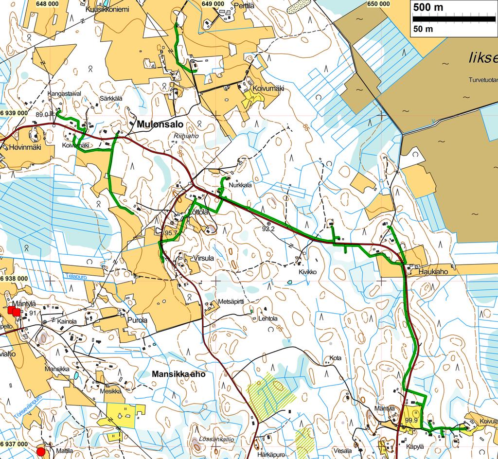 3 Selityksiä: Koordinaatit ja kartat ovat ETRS-TM35FIN koordinaatistossa. Kartat ovat Maanmittauslaitoksen maastotietokannasta kesällä 2015 ellei toisin mainittu.