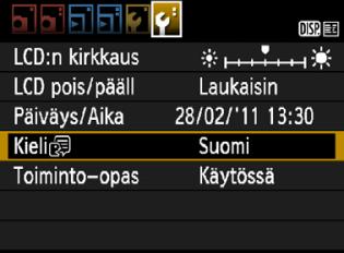 Valitse [6]-välilehdessä [KieliK].