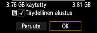 Valitse [5]-välilehdessä [Alustus] ja paina sitten <0>-painietta. 2 Alusta ortti. Valitse [OK] ja paina sitten <0>painietta.
