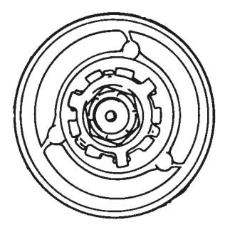 HUOLTO 7. Flo-Torq II -j Flo-Torq III Drive Hub -potkurit Asenn etupinelevy, vihdettv vetoholkki, potkuri, pinenp, potkurin mutterin pidike j potkurin mutteri kselille.