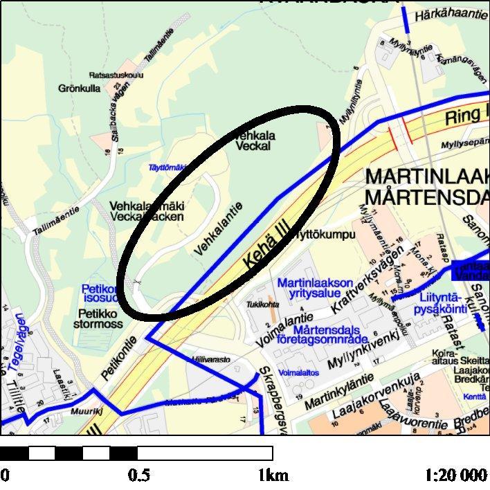 1. Sijainti ja lähtötiedot Asemakaavan kumoaminen nro 002219, 25.11.2013 Asemakaavan kumoaminen Vantaan kaupungin 25.