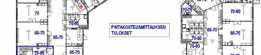 Pintakosteusmittaukset Rakennuksen lattiapinnat käytiin läpi pintakosteusmittarilla. Saadut tulokset ovat suuntaa antavia.