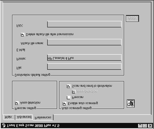 5.2.3 Asetusikkuna Tässä ikkunassa voit tehdä säätöjä. Kuva 8: Asetusikkuna Prescan setting: Automaattinen tunnistus -toiminnon kytkeminen päälle ja pois päältä.