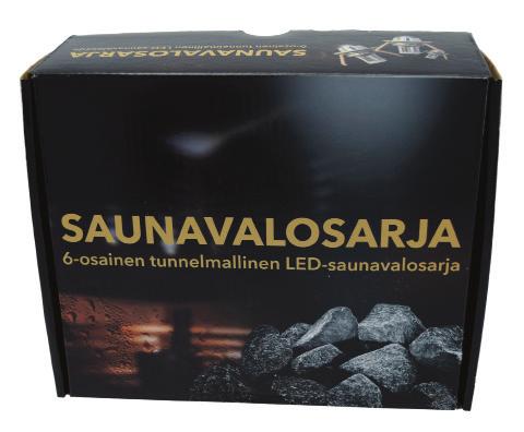 Saunavalaisin 6-osainen tunnelmallinen LED-saunavalosarja.