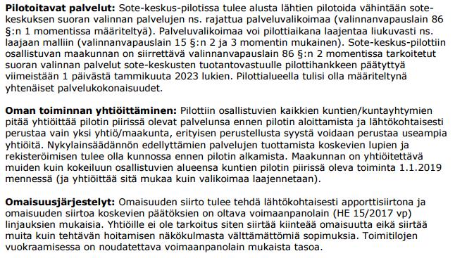 Mitä pilotoidaan?