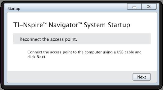 TI-Nspire Navigator -käyttöpisteen kytkeminen Kun käyttöjärjestelmän päivitys kaikille laitteille on valmis, seuraava vaihe järjestelmän