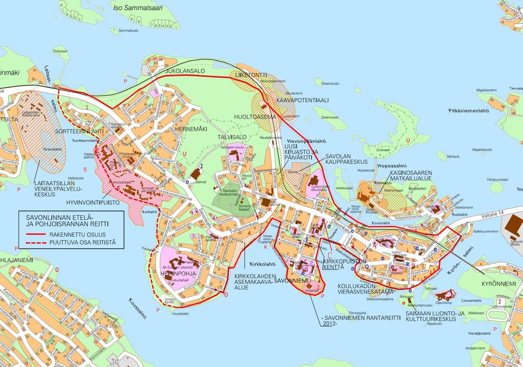 Savonlinnan Etelä- ja Pohjoisrannan reitti, jonka osa