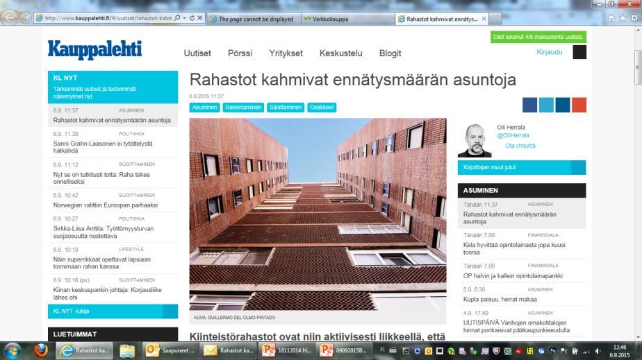 Miksi asumisoikeusasunnoista paikoin ylitarjontaa? Uusia ASO-asuntoja ja vuokra-asuntoja on valmistunut kasvukeskuksiin enemmän kuin muutama vuosi sitten.