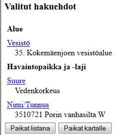 Vedenkorkeus Harjavalta,