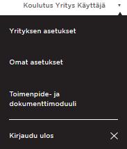 8. Omat asetukset 1. Voit koska tahansa palata katsomaan ja muokkaamaan käyttäjätietojasi klikkaamalla omat asetukset -painiketta, joka löytyy nimesi takaa. 2 1 2.