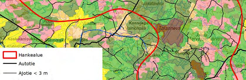 Hankealueen metsät ovat pääasiassa havumetsää tai sekametsää ja ne kasvavat noin 5-20 metriä korkeaa puustoa.