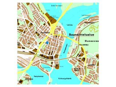 16 RAUMANKULMA Nimi: Kortteli 25, Raumankulma Kuvaus: Ainonkadun ja Kansankadun kulmauksessa korttelissa 25 ns.