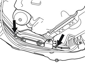 36A Ota polttoaineputki kiinnikkeineen (1) sarjasta ja kiinnitä apurunkoon. Vie se irrotettujen putken ja apurungon välistä.