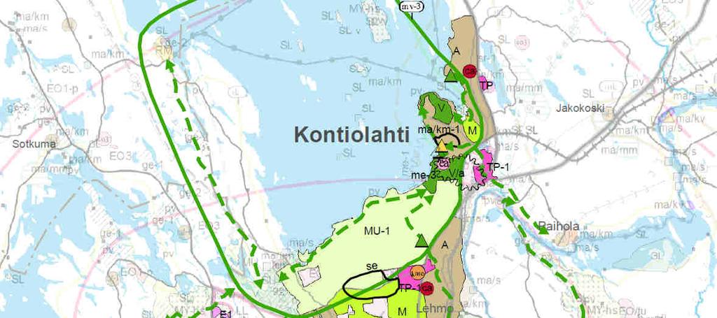 Maankäytönsuunnittelu KONTIOLAHTI Marjala-Onttola-Pilkko-Puntarikoski osayleiskaavamuutos KUVA 4. Ote maakuntakaavan 4.