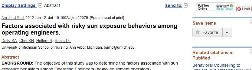 PubMed Itä-Suomen yliopiston ja KYSin verkoissa Avaa PubMed tietokanta kirjaston Pikalinkit -sivulta tai Nelli-portaalista (Tietokannat) tai KYSin tieteellisen