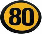 Pakettiautoon 80 km/h tarra