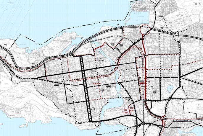 Keskustan liikenneosayleiskaava - 18 - Osayleiskaavaluonnosten 10.6.