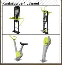 Marjalan ulkokuntosali Sisältää sähköä tuottavia