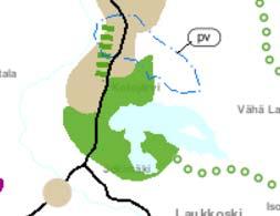 3.134 Tekninen huolto Pääosa alueesta on keskitetyn vedenjakelun ja viemäröinnin piirissä (punaiset linjat) 3.