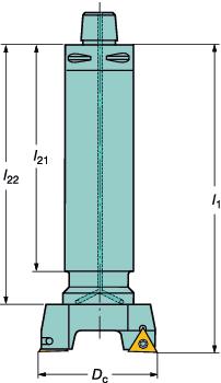 Rouhinta Duobore 2-teräinen värinävaimennettu avarrustyökalu Coromant Capto Coromant Capto C8-391.06 391.68A 90 (0 ) 391.