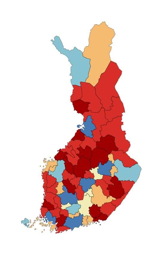 KUNTIEN VÄLINEN NETTOMUUTTO SEUDUITTAIN VUOSINA 2010-2016 KUNTIEN VÄLISESTÄ MUUTTOLIIKKEESTÄ MUUTTOVOITTOA SAANEET SEUDUT JA MÄÄRÄLLINEN MUUTTOVOITTO VUOSINA