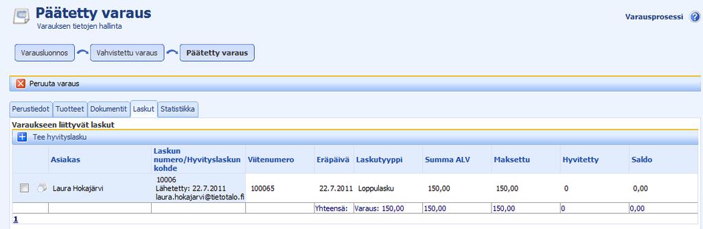 4 (6) 6. Asiakkaalle palautetaan rahat tekemällä korjaus Suomen Verkkomaksujen Kauppiaspaneelin kautta. Jos maksu on tehty luottokortilla, peruutus menee automaattisesti Suomen Verkkomaksujen kautta.