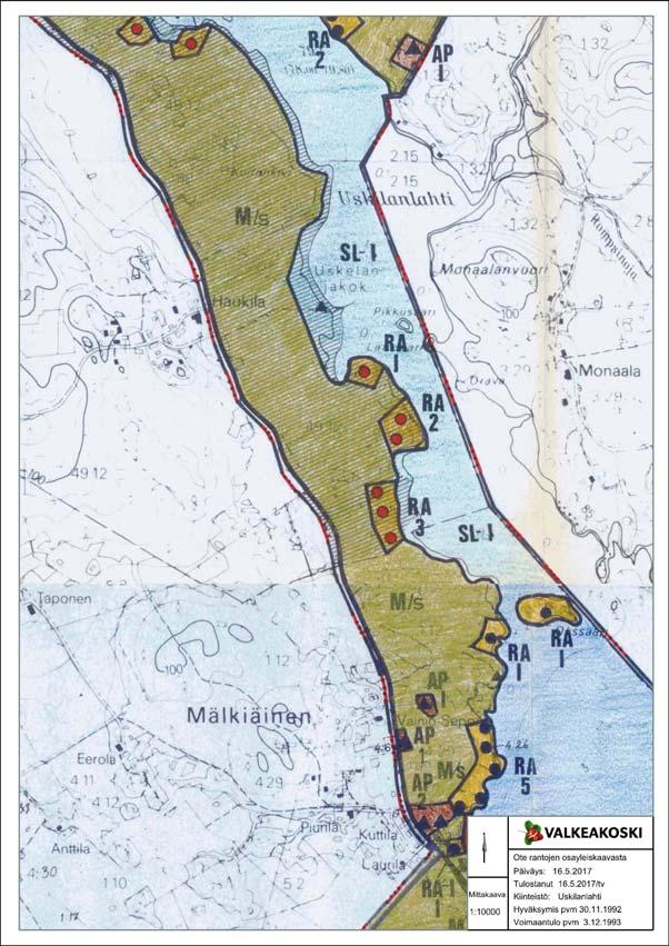 4 5.2 Yleiskaava Hattulan kunnan alueella Vanajavedellä ei ole yleiskaavaa tai rantayleiskaavaa. Kaavassa huomioidaan soveltuvin osin yleiskaavan sisältövaatimukset MRL:n 39 :n mukaisesti.
