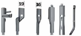 MULTI-CLIP Aerotwin Plus Multi Clip valikoimassa on 15 eri sulkatyyppiä yksittäin pakattuina, joissa on vain neljä erilaista kiinnikettä.