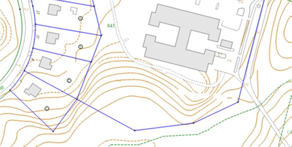 Hulevesien käsittelyä koskevien määräysten on tarkoitus ohjata rakentamista hulevesiohjelman mukaisen pintavesijärjestelmän toteuttamiseen. Kartta. Pintavesien laskusuuntia.
