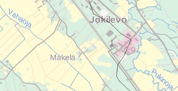 7 (19) Kuva 5 Ote Pukinojan valuma-aluerajauksesta, 9.2.