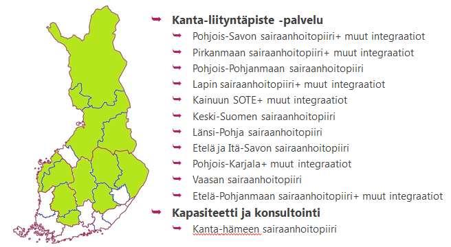 8 (13) Istekki on toteuttanut yhdeksi runkoverkon täydentäväksi palveluksi terveydenhuollon kansallisten palveluiden edellyttämät KANTA-tietoliikenne- ja liityntäpisteratkaisut.