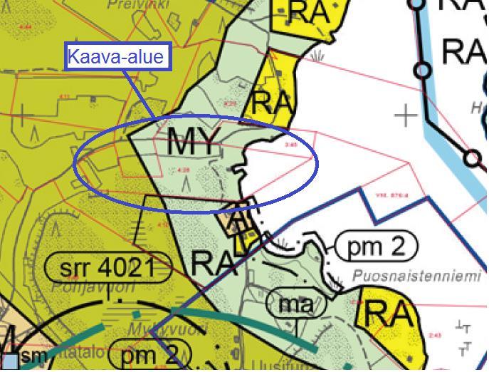 Nosto Consulting Oy 7 (19) Maanomistus 2.2. Suunnittelutilanne Maakuntakaava Yleiskaava Kaava-alue on yksityisessä omistuksessa. Ympäristöministeriö on vahvistanut 20.3.