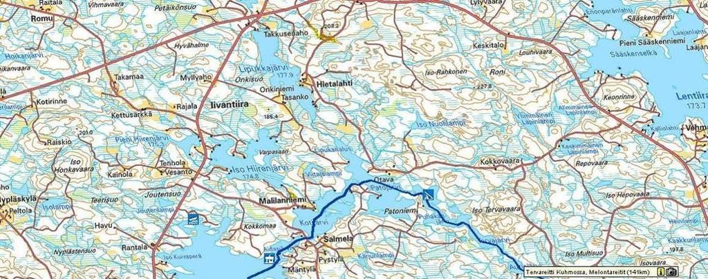 Tämän reitistön Pääreitti alkaa Änätinpäästä tuoden Lentiiran ja Nivan kylien kautta Kuhmon keskustaan ja edelleen aina Pohjanlahdelle saakka.