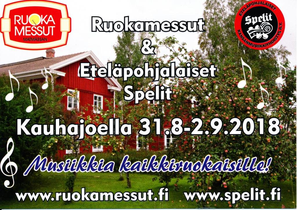 2 II Toiminta 47. Eteläpohjalaiset Spelit 2018 Kauhajoella Ruokamessujen aikaan Eteläpohjalaiset Spelit Kauhajoella 31.8. 2.9.