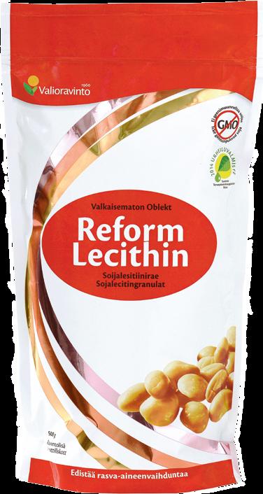 REFORM LECITHIN Valkaisematon soijalesitiinirae esim. smoothien joukkoon. Ei sisällä geeni muunneltua soijaa.