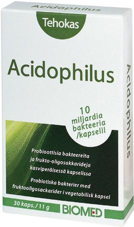 ACIDOPHILUS TAI ACIDOPHILUS FORTE Probiooteissa on