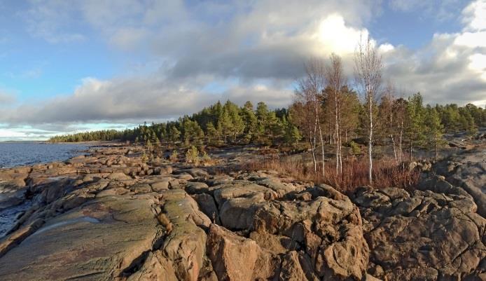 klipporna former så att den på bästa möjliga sätt