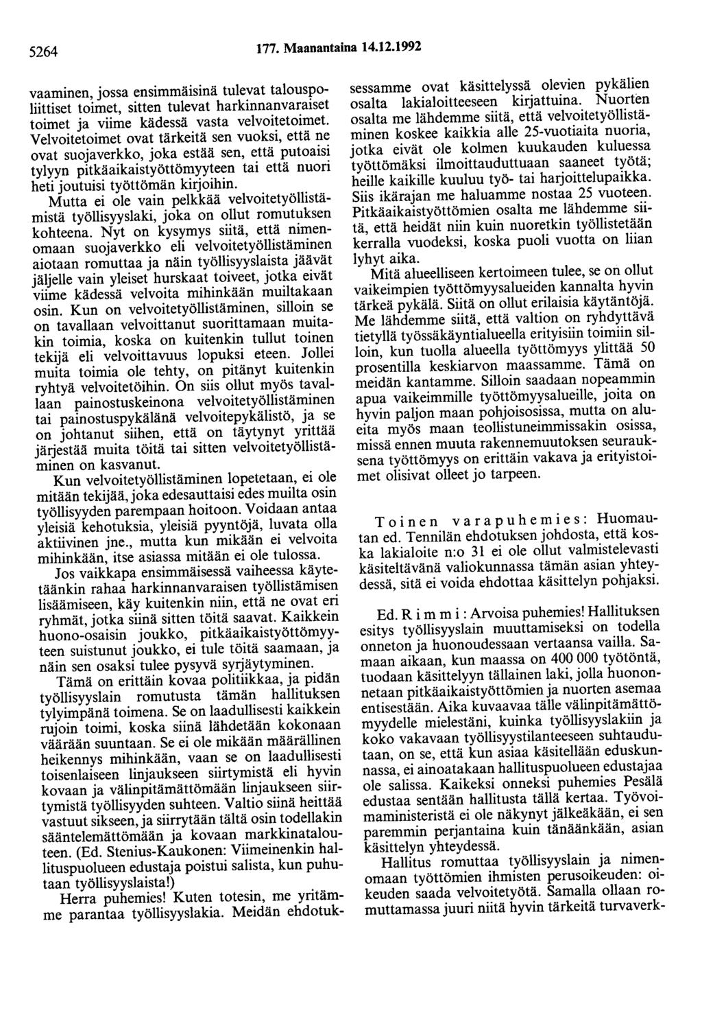 5264 177. Maanantaina 14.12.