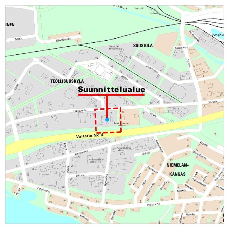 3 1.2 Kaava alueen sijainti Muutosalue sijaitsee Teollisuuskylän pohjoispuolella, 9. kaupunginosassa. 1.3 Kaavan nimi ja tarkoitus Suunnittelutoimenpide on asemakaavan muutos 9.