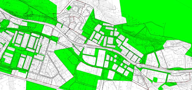 Valtatien meluennuste. Päivämelu 2030. Lähde: Valtatien 12 yleissuunnitteluun liittyvät meluselvitykset, 2010.