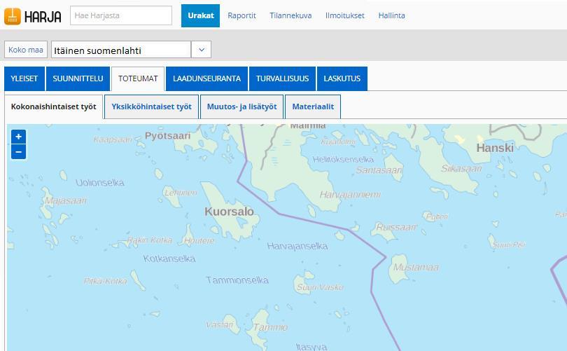 Hallinnointi Väylätarkastajat hallinnoivat urakoiden: Yleistietoja